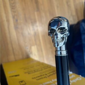 Alexander McQueen Skull Handle Umbrella – Black